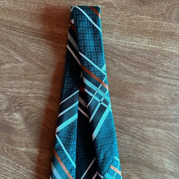Vintage Damon Green 70s 80s Striped Tie - Picture 16 of 16